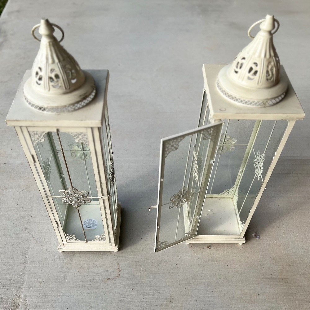 Pier 1 Imports Rustic Ivory Lantern - Picture 5 of 8